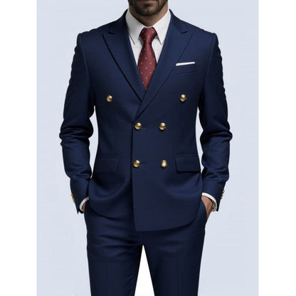 Mens Double-Breasted Fashionable Casual Blazer