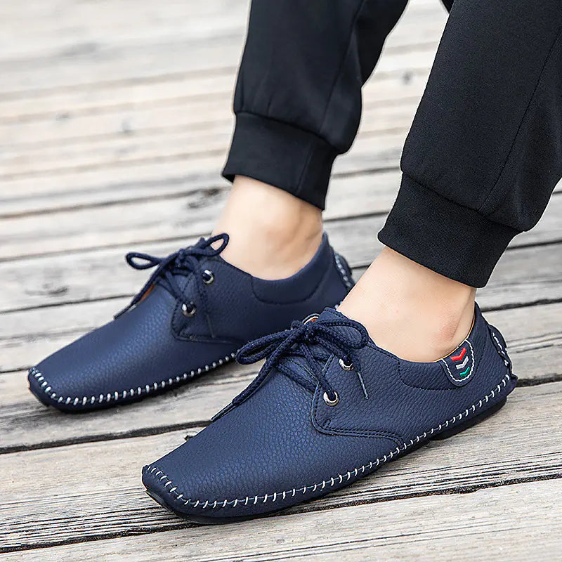 Men's Casual British Leather Sneakers