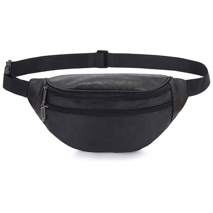 Retro PU Leather Casual Men's Waist Bag
