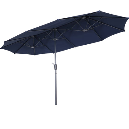 Ainfox 13ft Patio Umbrella Outdoor Two Layers Market Extra Large Table Umbrella