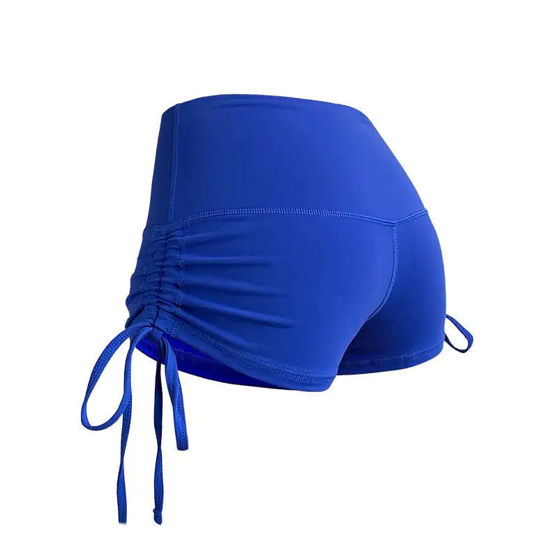 Women's High Elastic Fitness Yoga Shorts with Drawstring
