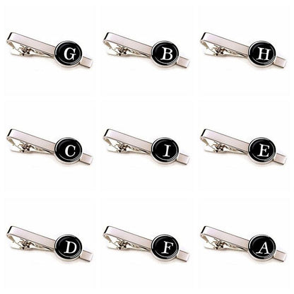Elegant Men Fashion 26 Alphabet Letters Tie Clips Letter Tie Clip Men's Fashion Tie Pin Buckle Clip Tie Decoration Suit Accessories  Name Letters Jewelry Men Necktie Clip Pin Suit Accessories Classic Initials Alphabet A-Z Tie Clips