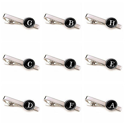 Elegant Men Fashion 26 Alphabet Letters Tie Clips Letter Tie Clip Men's Fashion Tie Pin Buckle Clip Tie Decoration Suit Accessories  Name Letters Jewelry Men Necktie Clip Pin Suit Accessories Classic Initials Alphabet A-Z Tie Clips