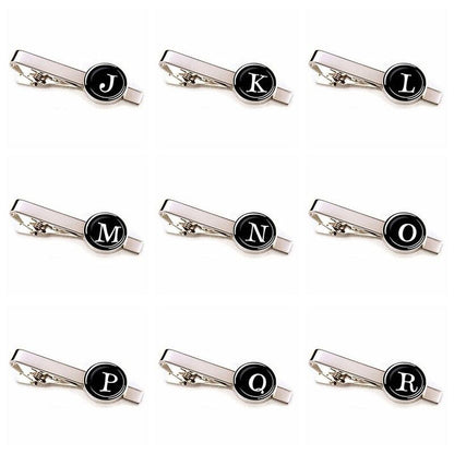 Elegant Men Fashion 26 Alphabet Letters Tie Clips Letter Tie Clip Men's Fashion Tie Pin Buckle Clip Tie Decoration Suit Accessories  Name Letters Jewelry Men Necktie Clip Pin Suit Accessories Classic Initials Alphabet A-Z Tie Clips