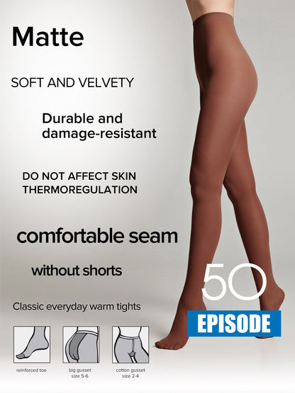 Tights Conte Episode 50 Den - Microfibra Matte Opaque