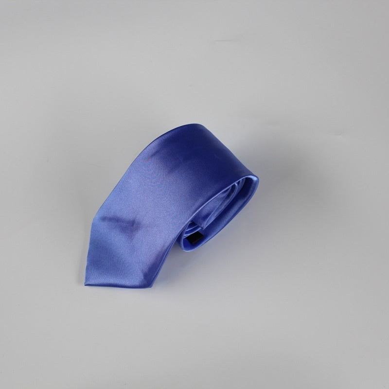 8cm Black Hand-tied Plain Suit Tie