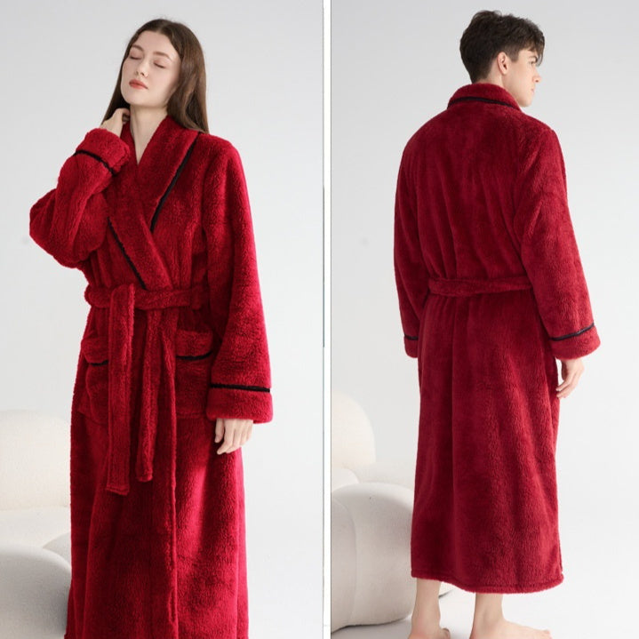 Autumn And Winter Thick Night-robe Couple Style