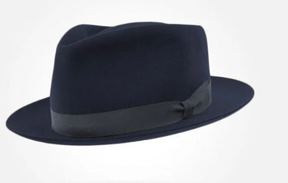 Retro British Wool Top Hat Contrast-color Felt