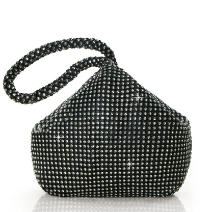 Rhinestone Clutch Evening Bags Sparkly Glitter Triangle Purse