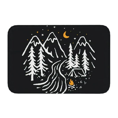 River Scenery Flocked Floor Mat Ground Protection Mat
