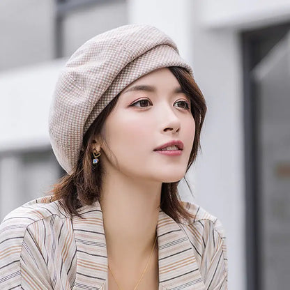 Korean British Retro Octagonal Hat
