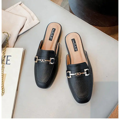 Women's Summer Backless Slippers Fashion Flat Sandals