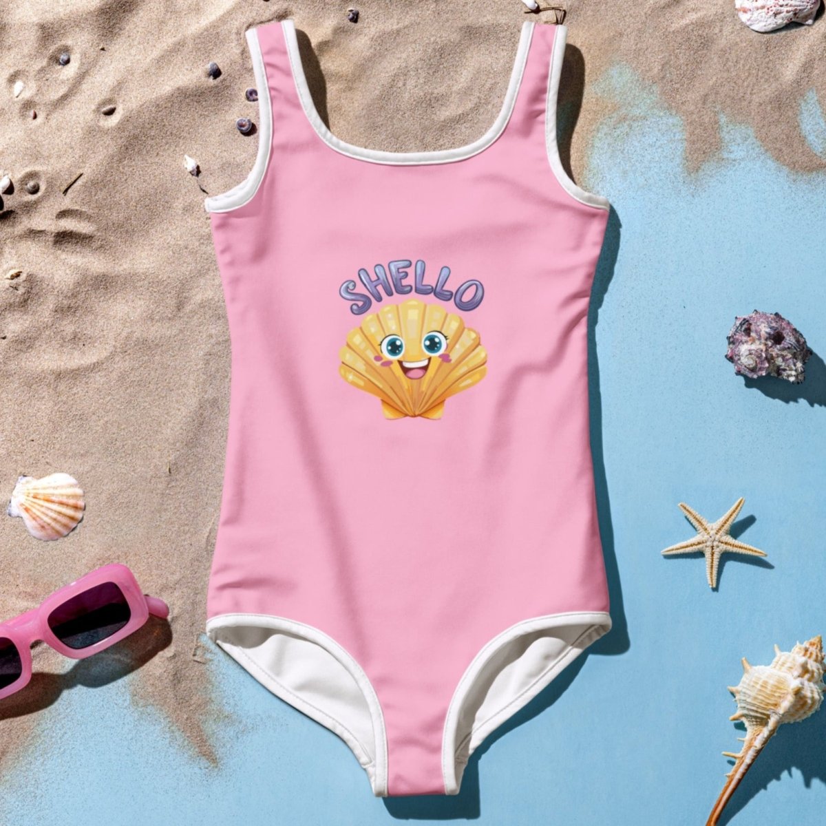 Girl's  One Piece Swimsuit | SHello Cotton Candy