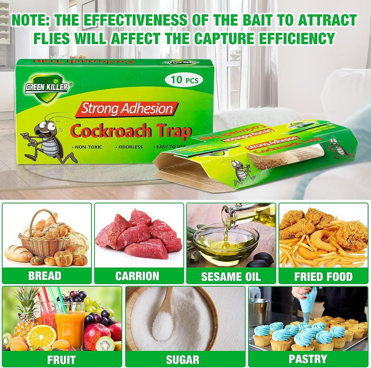 10 Pack Roach Glue Traps – Sticky Cockroach Trap Boards for Indoor Use