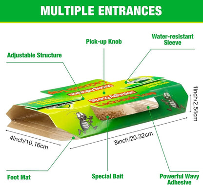 10 Pack Roach Glue Traps – Sticky Cockroach Trap Boards for Indoor Use