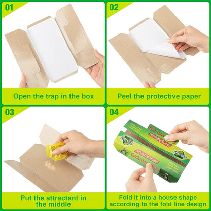 10 Pack Roach Glue Traps – Sticky Cockroach Trap Boards for Indoor Use