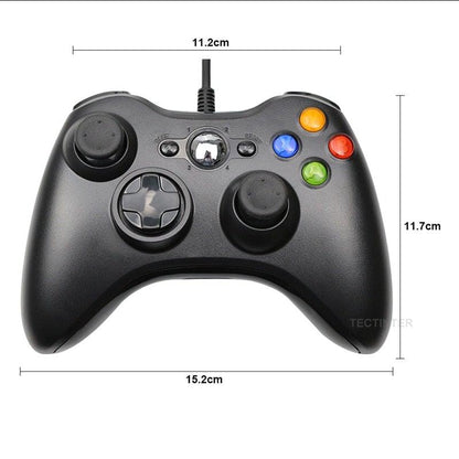 High Quality Black USB Wired Joystick Vibration Gamepad Controller Compatible With PC Monitor Laptop Smart TV