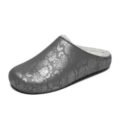 Warm Fleece-lined Non-slip Men's Slippers for Winter
