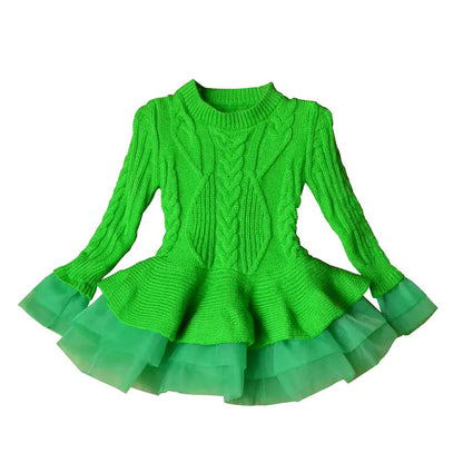 Girls' Sweater Dress Long Sleeve