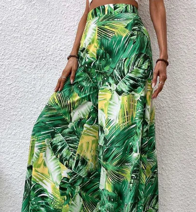 High Waist Wide Leg Pants Skirt Trousers