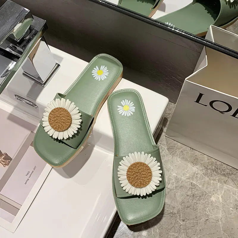 Women's Outdoor Non-Slip Daisy Slide Sandals