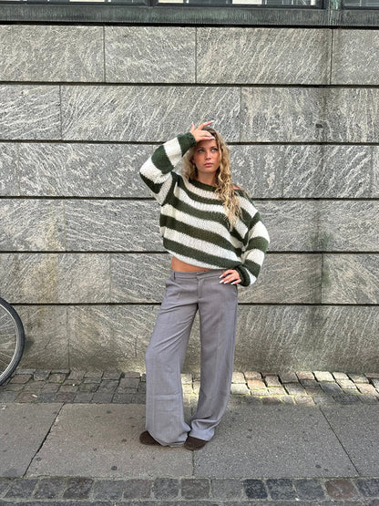 Jaida Loose Striped Pullover Sweater
