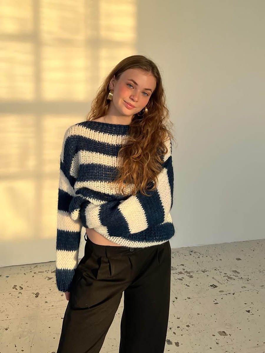 Jaida Loose Striped Pullover Sweater