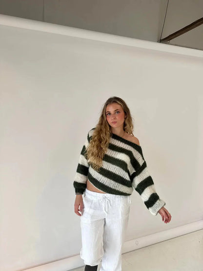 Jaida Loose Striped Pullover Sweater