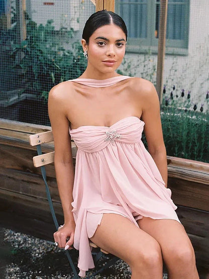 Jocelyn Ins Halter Neck Backless Dress Summer