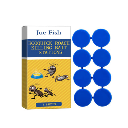 Jue Fish Cockroach Bait Sticker 8 Pack – Imidacloprid Roach Trap for Indoor Use
