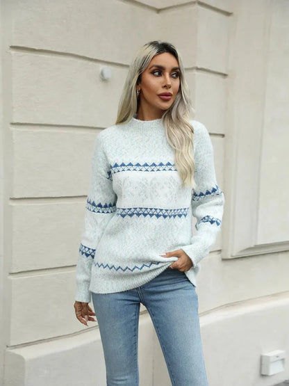Kensley Turtleneck Snowflake Sweater