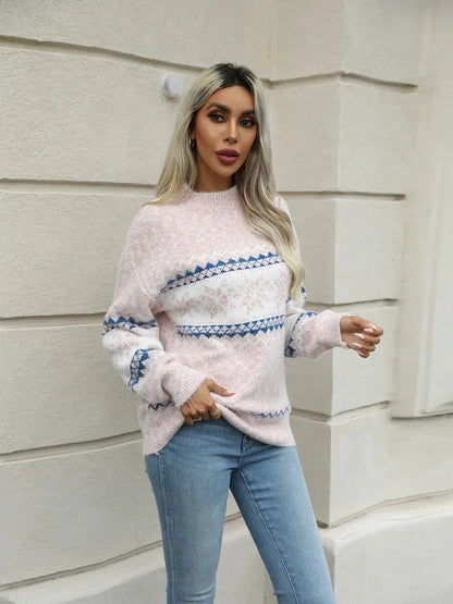 Kensley Turtleneck Snowflake Sweater