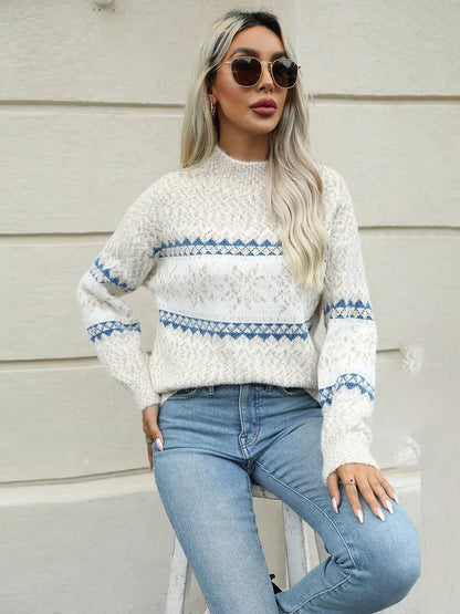 Kensley Turtleneck Snowflake Sweater
