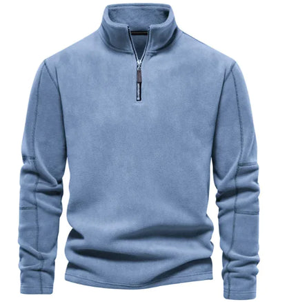 Men's Fleece Stand-Collar Zipper Sweatshirt