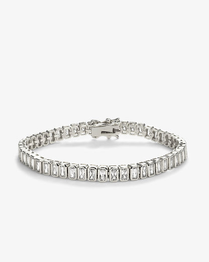Laura Gold Emerald-Cut CZ Tennis Bracelet