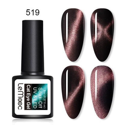 Luxury 5D Cat Magnetic Gel Nail Polish Black Chameleon UV Nail Gel Professional Manicure For Womens