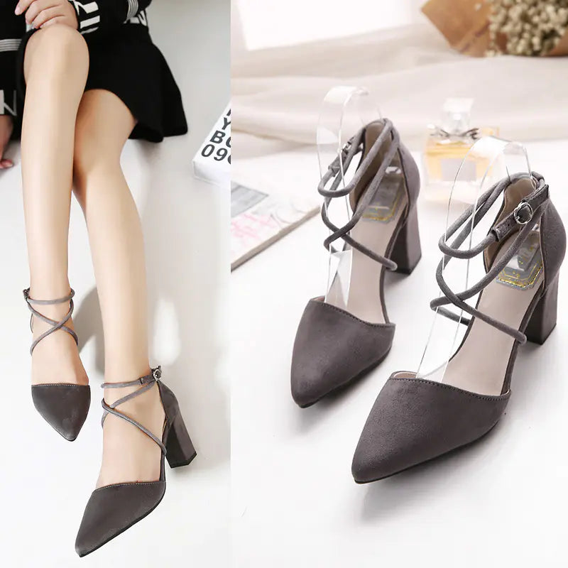 Suede High Heels, Sandals, and Chunky Heeled Shoes