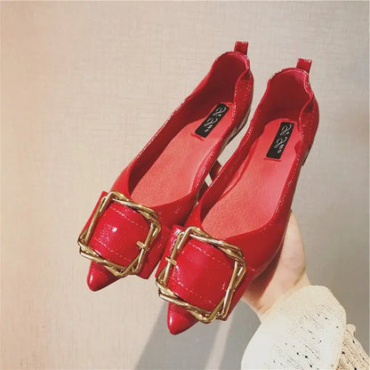 Trendy Korean Style Pointed Toe Flat Slip-On Shoes