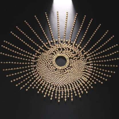 MAC051 Rhinestone Chain Tassel Headpiece