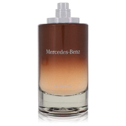 Mercedes Benz Le Parfum Eau de Parfum Spray Tester for Men in a 4.2 oz brown gradient glass bottle with a silver cap.