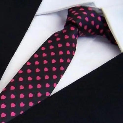Modern Black And White Men Necktie Casual Business Meeting Formal Polyester Skinny Slim Necktie