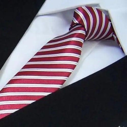 Modern Black And White Men Necktie Casual Business Meeting Formal Polyester Skinny Slim Necktie