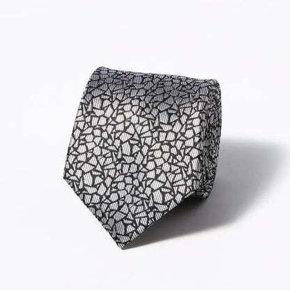 Modern Style Black Brown Wedding Neck Ties For Men Stylish Stripe Design Wedding And Casual Suit Neckties For Men