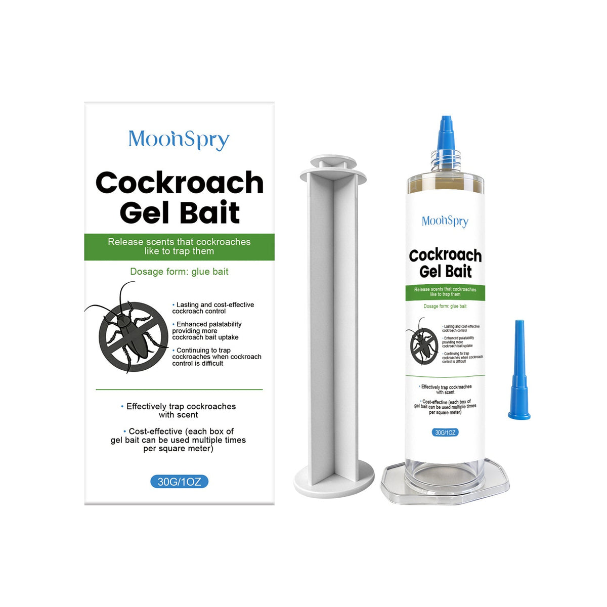 MoonSpry Cockroach Gel Bait – Fipronil & Dinotefuran 30g Syringe
