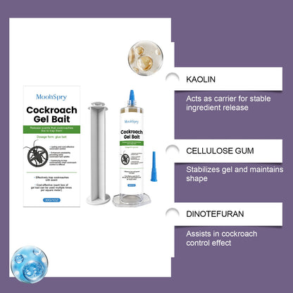 MoonSpry Cockroach Gel Bait – Fipronil & Dinotefuran 30g Syringe