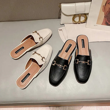 Women's Summer Backless Slippers Fashion Flat Sandals
