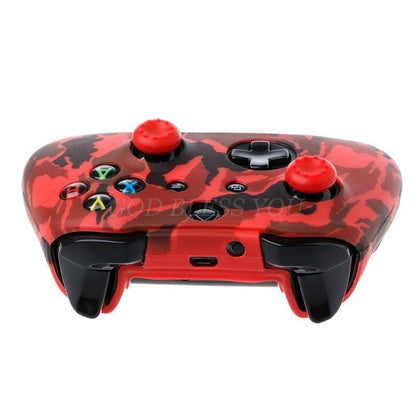 New Camouflage Silicone Gamepad Cover+2 Joystick Caps For Controller Silicone Cover Skins Protector Case Accessories For Wireless/Wired Gamepad Joystick