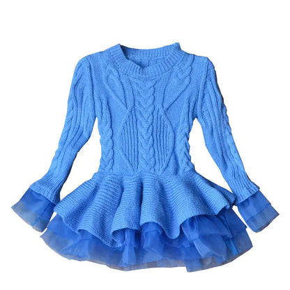 Girls' Sweater Dress Long Sleeve