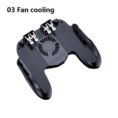 Perfect 6 Finger All-in-One Mobile Game Triggers Controller For Smartphones Mobile Along With Cooling Fan