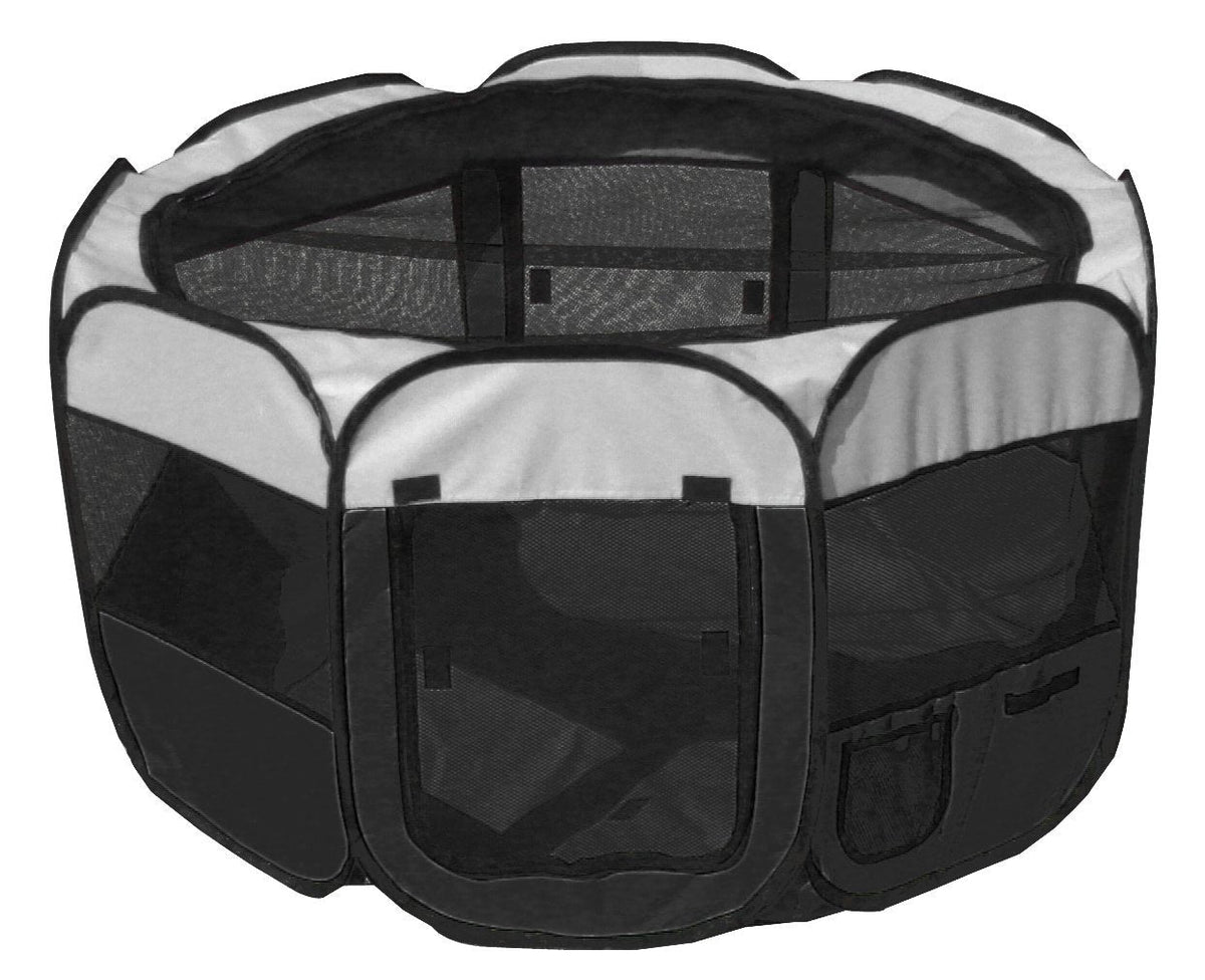 Pet Life ® 'All-Terrain' Lightweight Easy Folding Wire-Framed Collapsible Travel Pet Dog Playpen crate